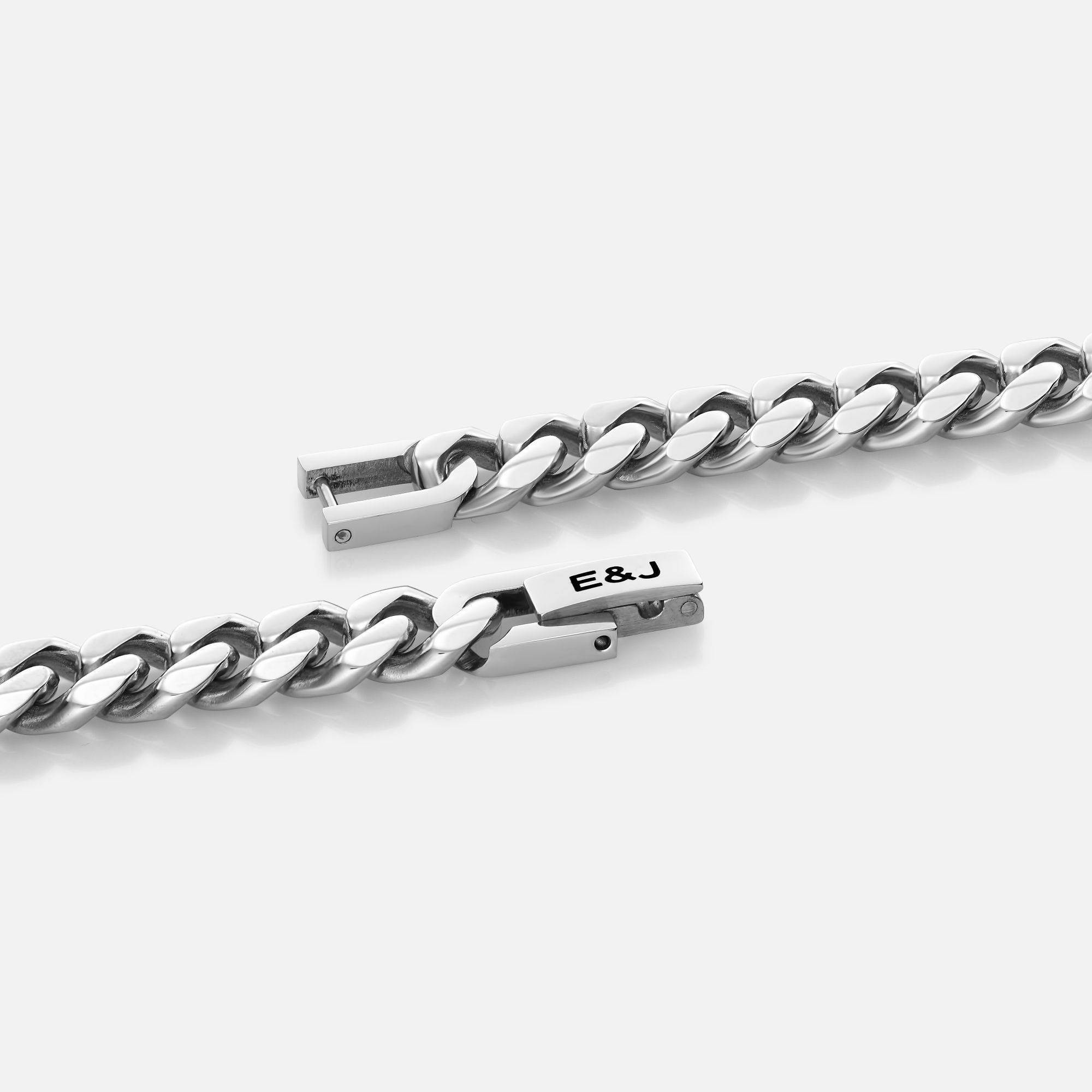 8MM CUBAN CHAIN NECKLACE WITH ENGRAVABLE CLASP-5 8MM CUBAN CHAIN NECKLACE WITH ENGRAVABLE CLASP-5 product photo