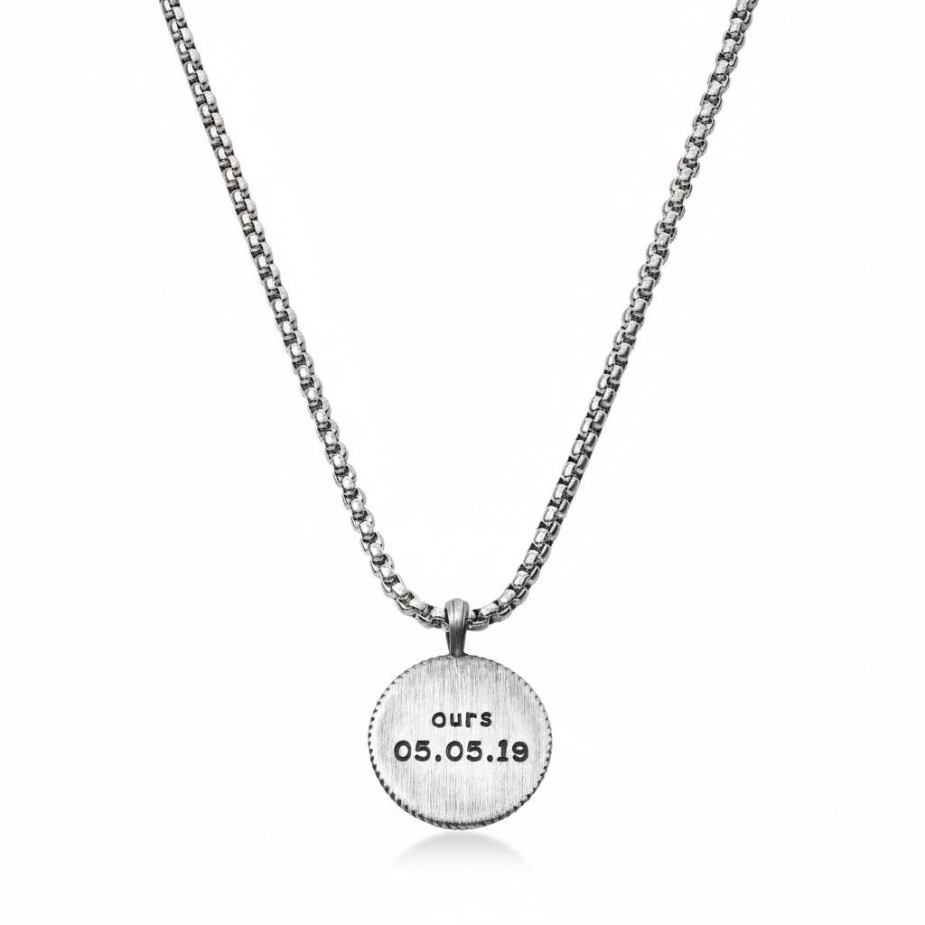 Personalized Compass Necklace - Silver-2 Personalized Compass Necklace - Silver-2 product photo