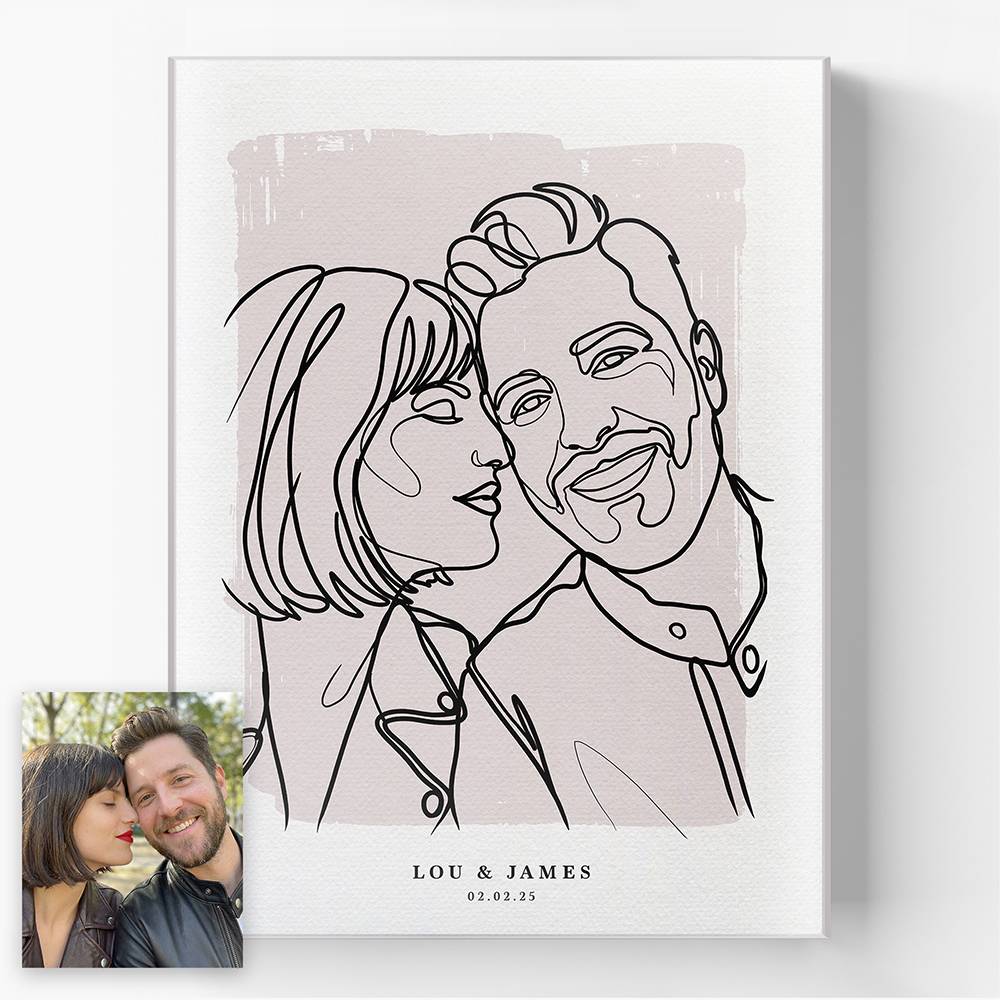 Forever in Lines - Custom Portrait Acrylic-7 product photo