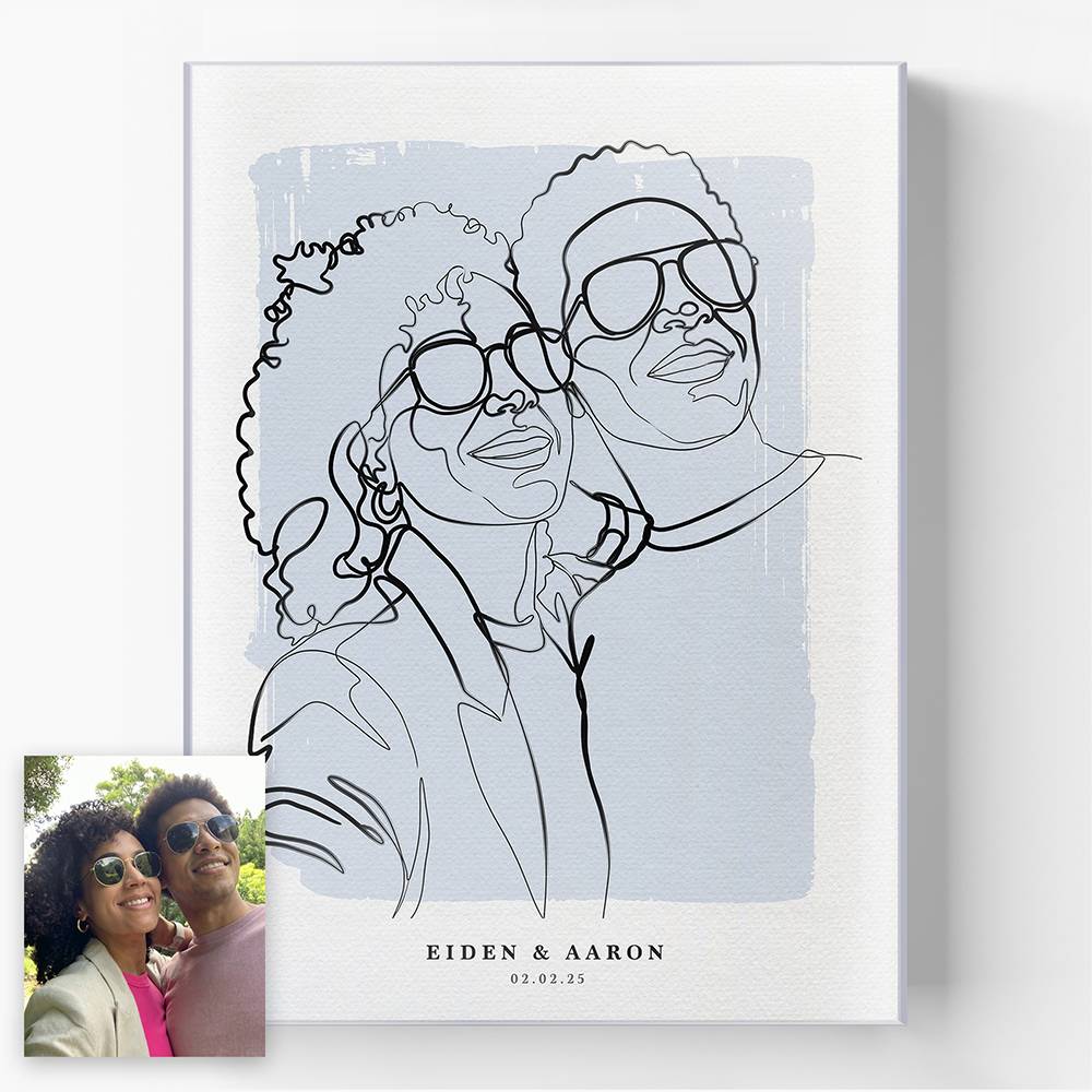 Forever in Lines - Custom Portrait Acrylic-1 product photo
