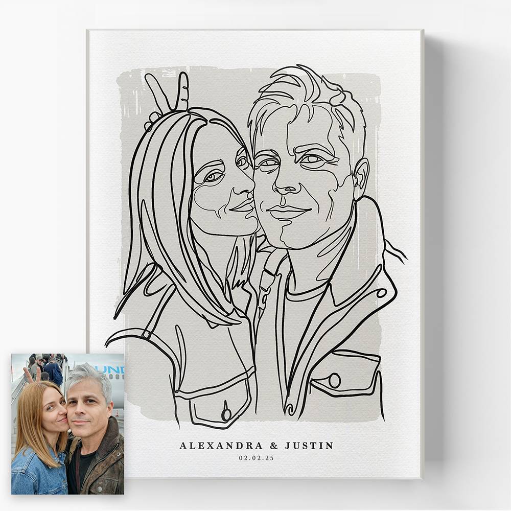 Forever in Lines - Custom Portrait Acrylic-4 product photo