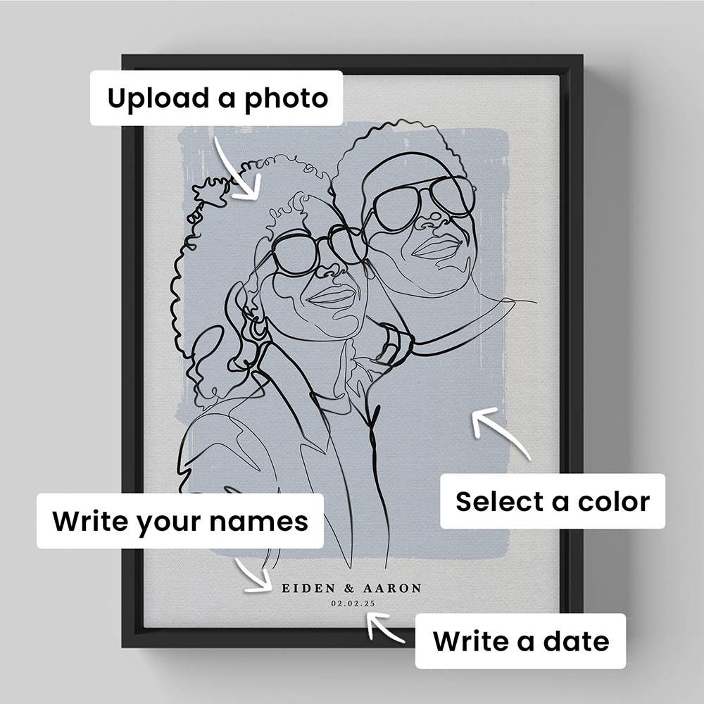 Forever in Lines - Custom Portrait Canvas-3 product photo