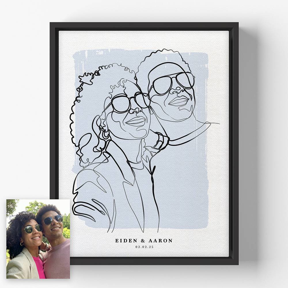 Forever in Lines - Custom Portrait Canvas-4 product photo