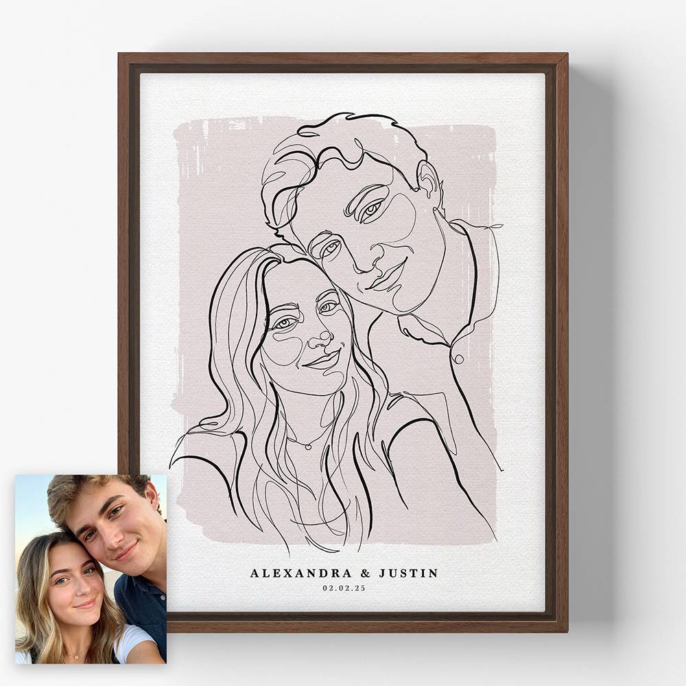 Forever in Lines - Custom Portrait Canvas-6 product photo