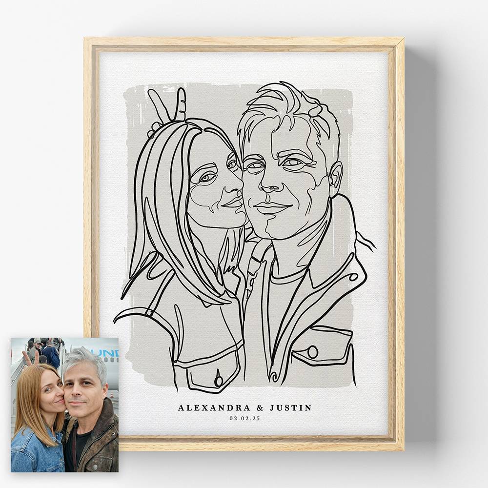 Forever in Lines - Custom Portrait Canvas-5 product photo