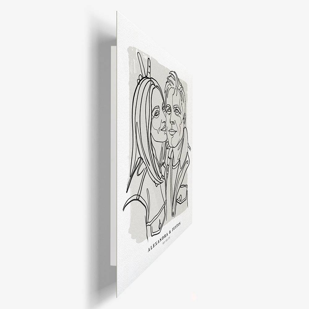 Forever in Lines - Custom Portrait Metal-4 product photo