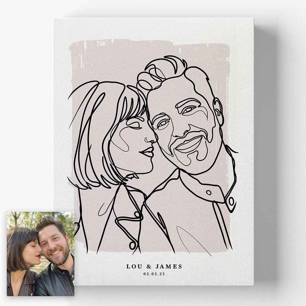 Forever in Lines - Custom Portrait Metal-6 product photo
