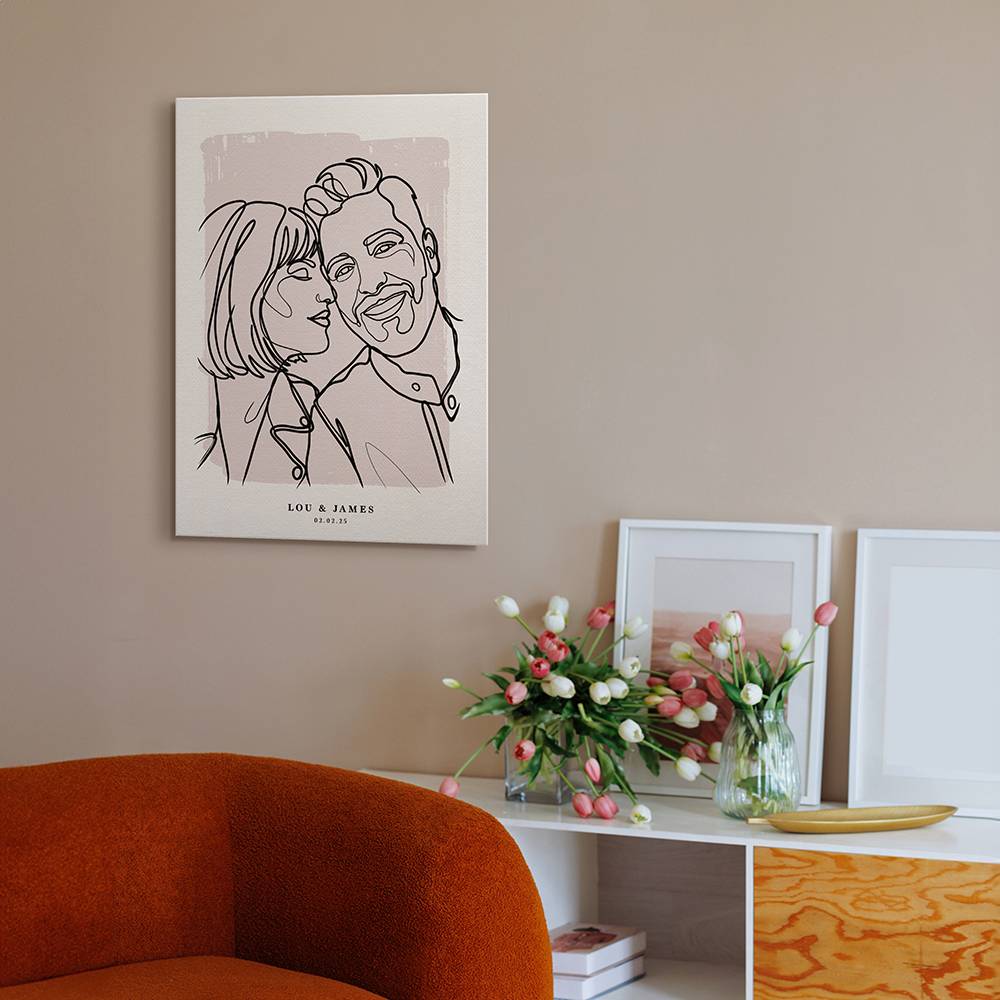 Forever in Lines - Custom Portrait Metal-8 product photo