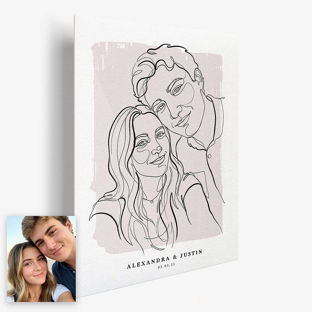 Forever in Lines - Custom Portrait Metal-5 product photo