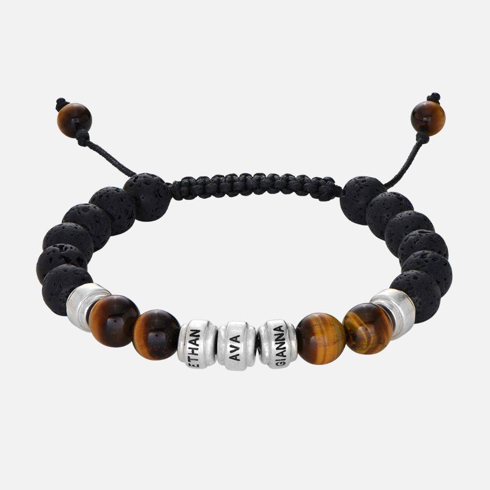 Mens bracelets hot sale lava stone