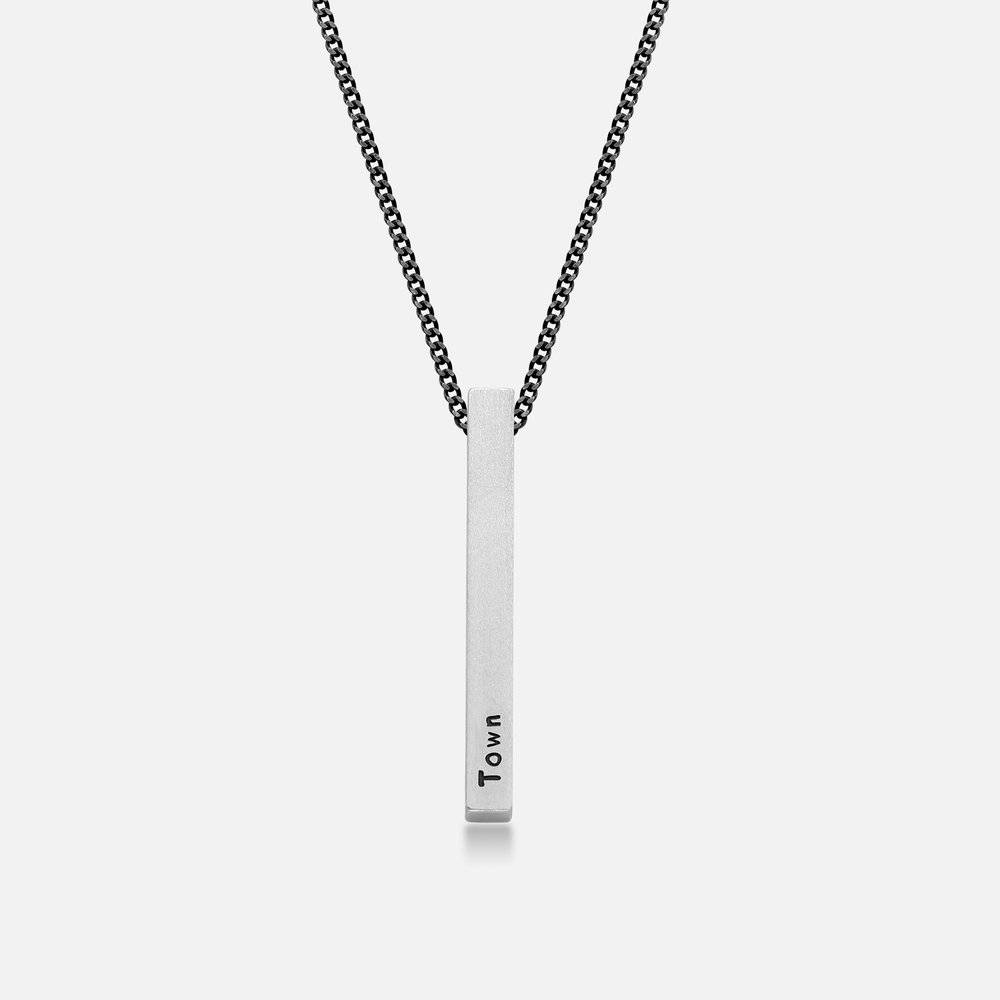 Silver bar clearance necklace mens