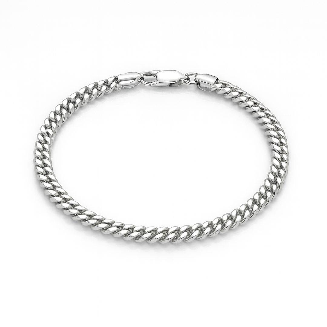 Miami Cuban Link Chain Bracelet - 5 mm - Silver-2 product photo