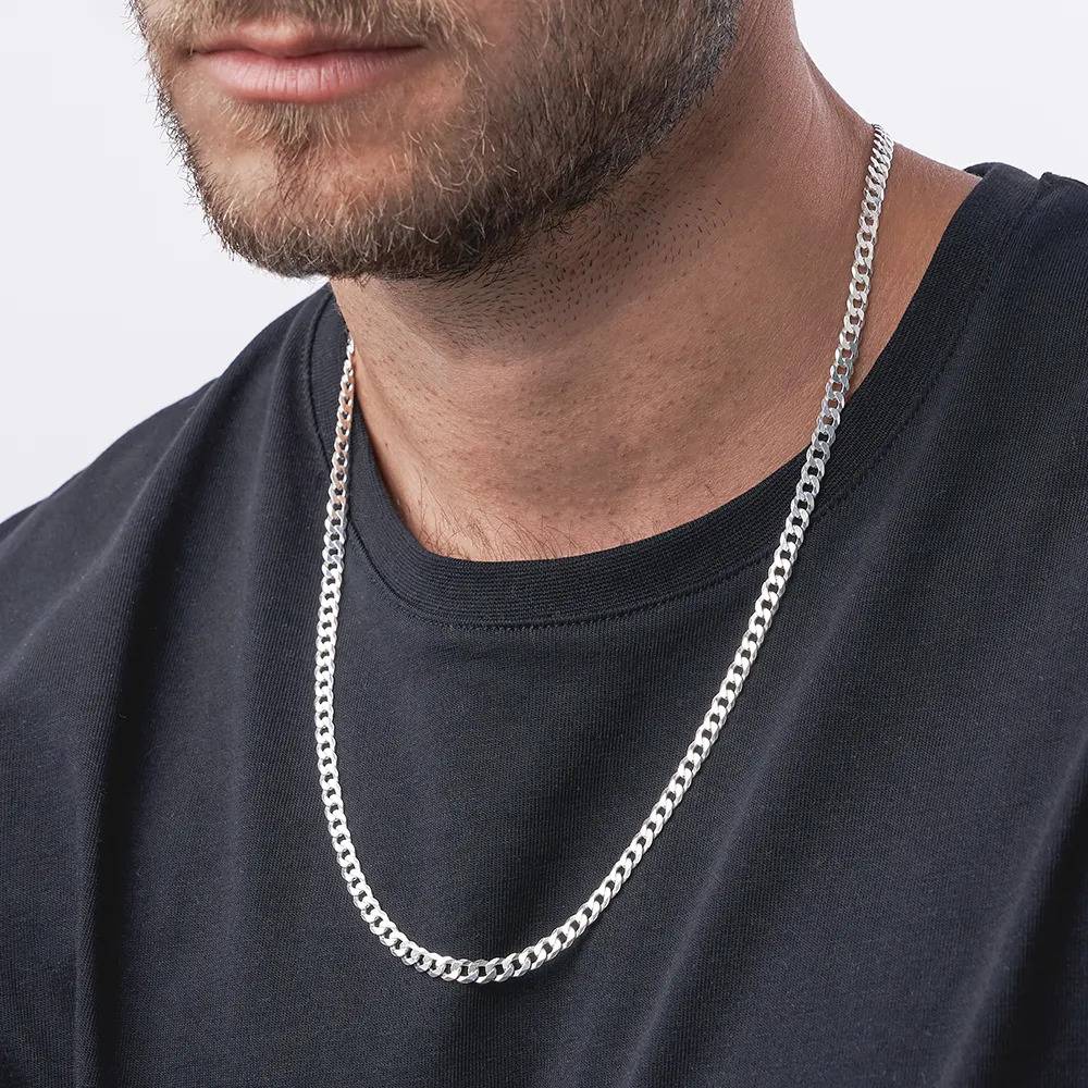 Flat curb chain on sale with pendant