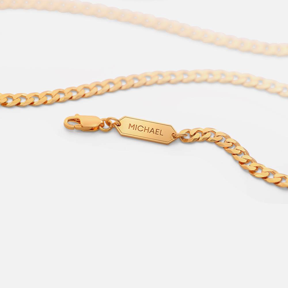 Men's Curb Chain Necklace with Names