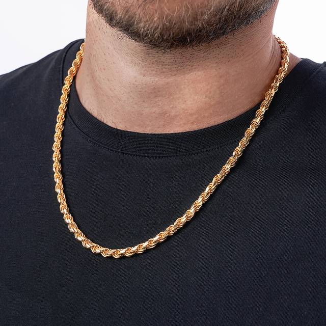 Rope Chain Necklace - 5.6 mm - Gold Plated - Sett & Co