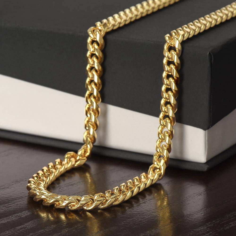 Cuban Link Chain - Gold Stainless Steel-5 product photo