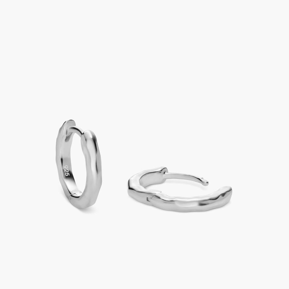 Small Silver Classic Hoop Earrings-1 product photo