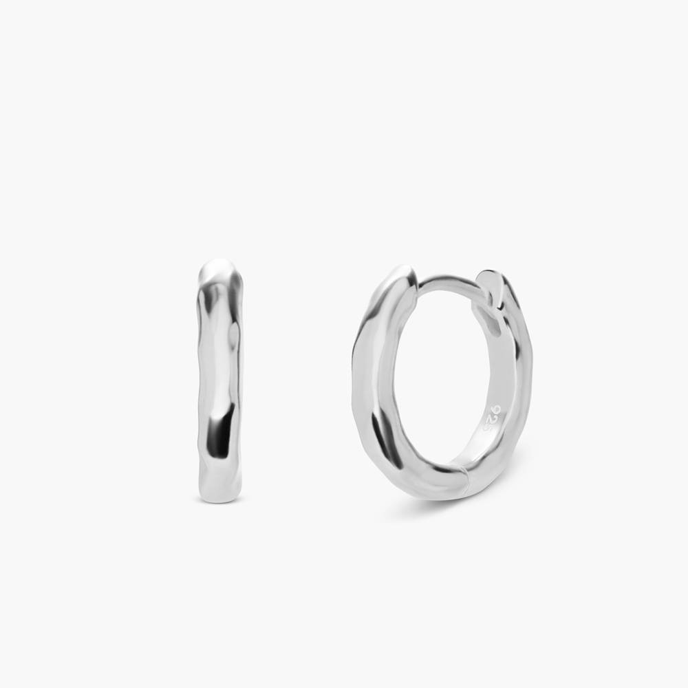 Small Silver Classic Hoop Earrings-2 product photo