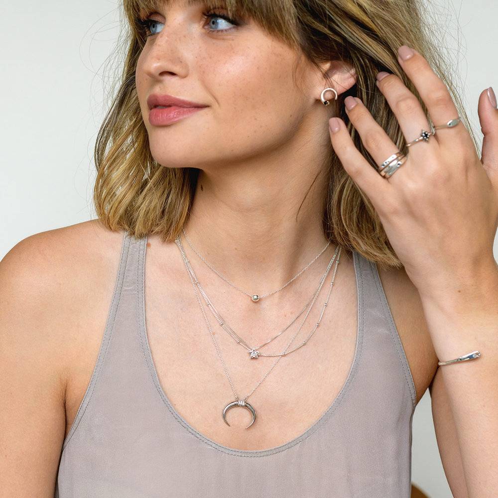 Stackable Bubble Chain in Sterling Silver-3 product photo