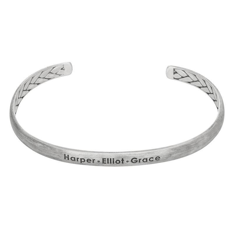 Men's Silver Thin Cuff Bracelet-1 Men's Silver Thin Cuff Bracelet-1 product photo